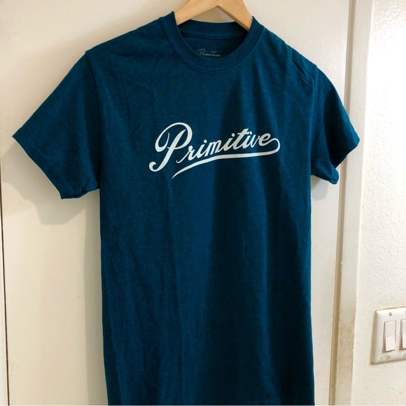 Primitive Skateboarding Short Sleeve T-Shirt. Dark Aquamarine Color. Size Small. - Picture 9 of 9
